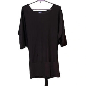 Reitmans Black Wide Sleeve Dress Top Flowy Elegant Basic XL